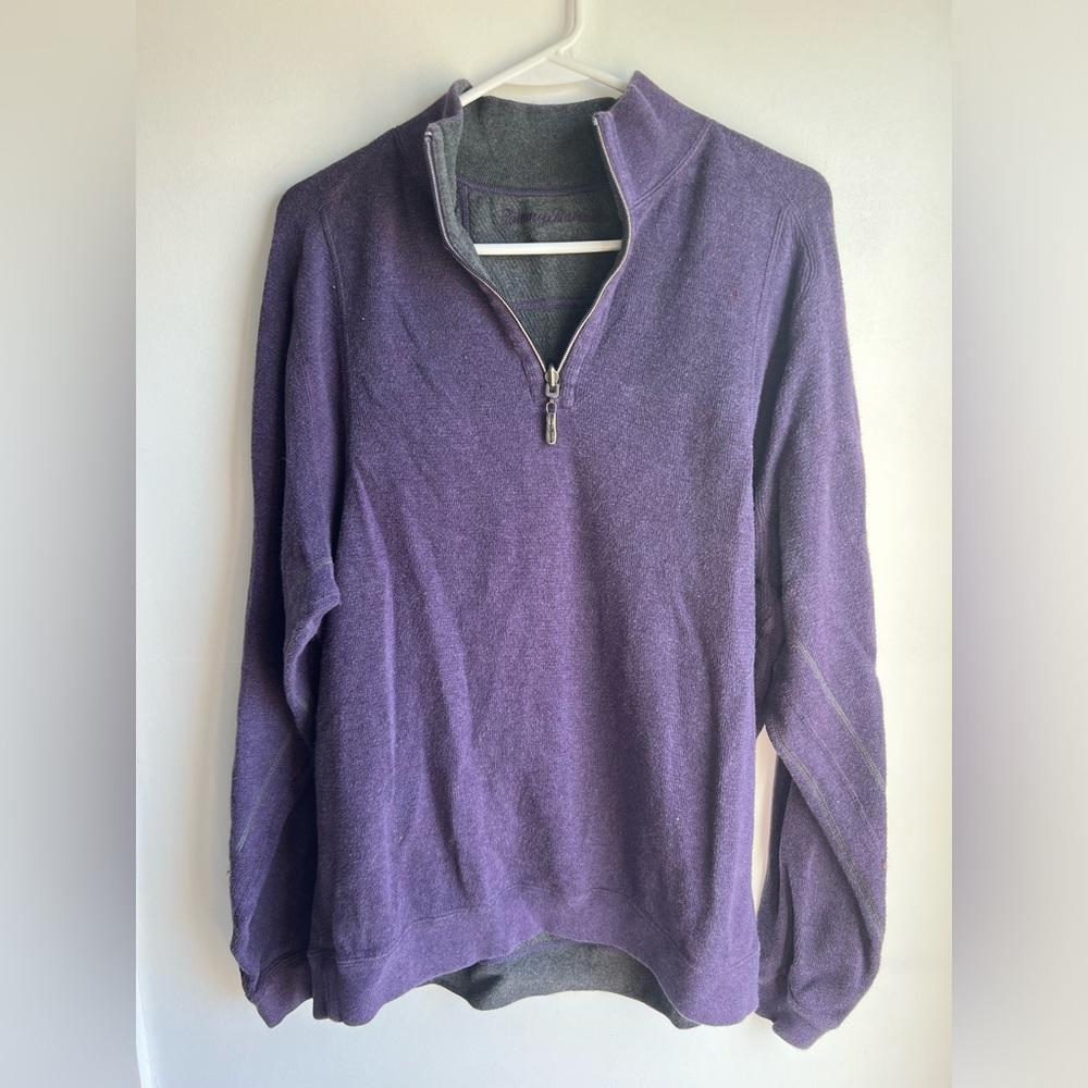 Tommy Bahama quarter zip thermal sweater size L
